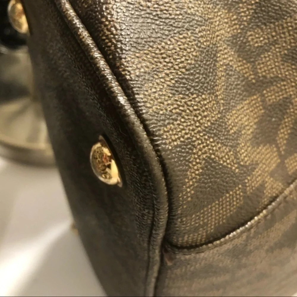 Michael kors signature brown logo tote bag